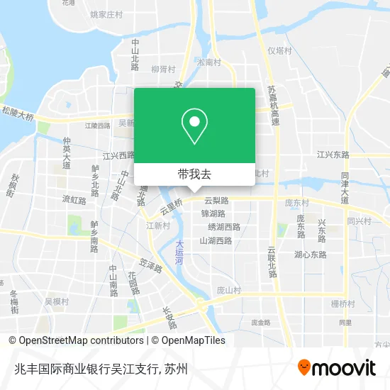 兆丰国际商业银行吴江支行地图