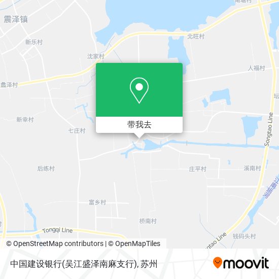 中国建设银行(吴江盛泽南麻支行)地图