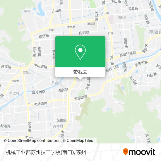 机械工业部苏州技工学校(南门)地图