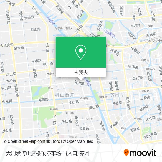 大润发何山店楼顶停车场-出入口地图