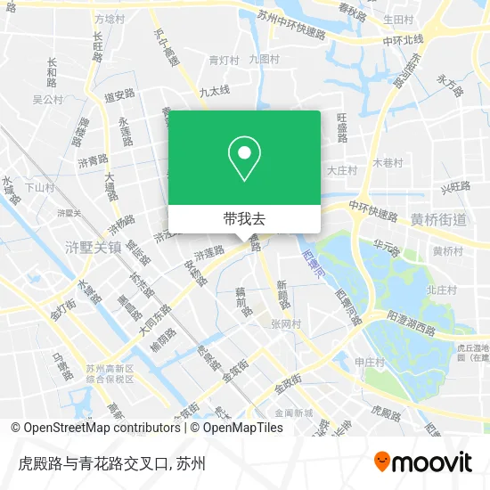 虎殿路与青花路交叉口地图