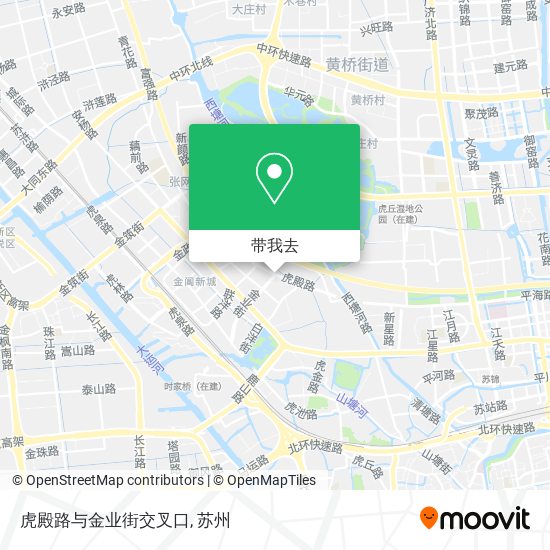 虎殿路与金业街交叉口地图