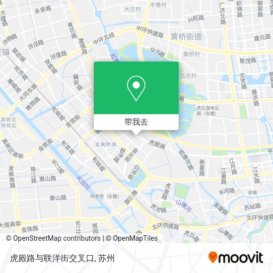 虎殿路与联洋街交叉口地图