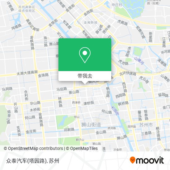众泰汽车(塔园路)地图