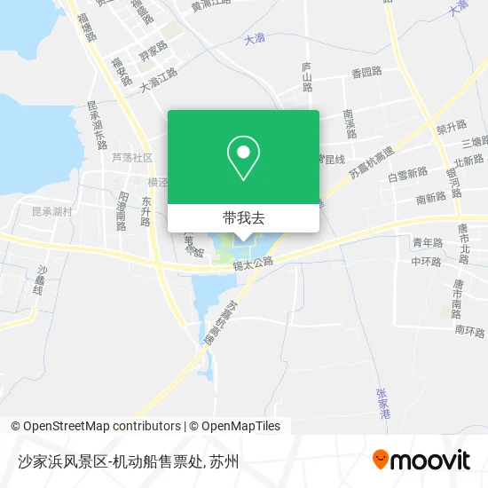沙家浜风景区-机动船售票处地图