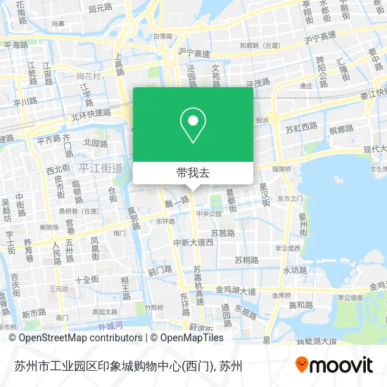 苏州市工业园区印象城购物中心(西门)地图