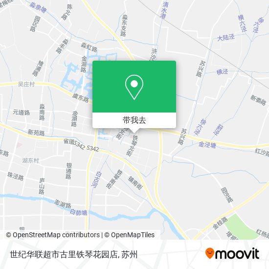 世纪华联超市古里铁琴花园店地图