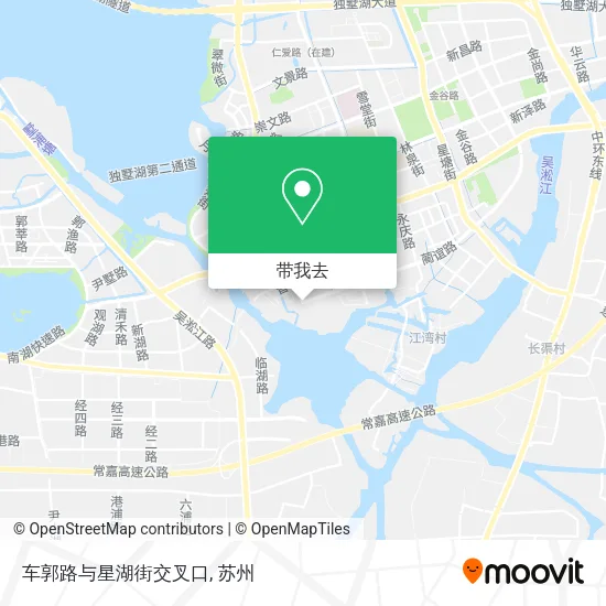 车郭路与星湖街交叉口地图