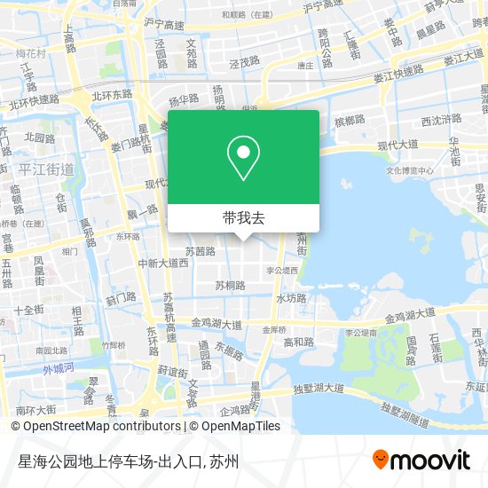 星海公园地上停车场-出入口地图