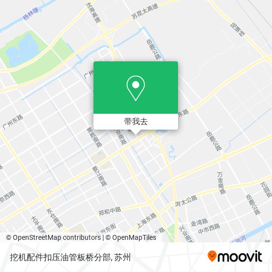 挖机配件扣压油管板桥分部地图