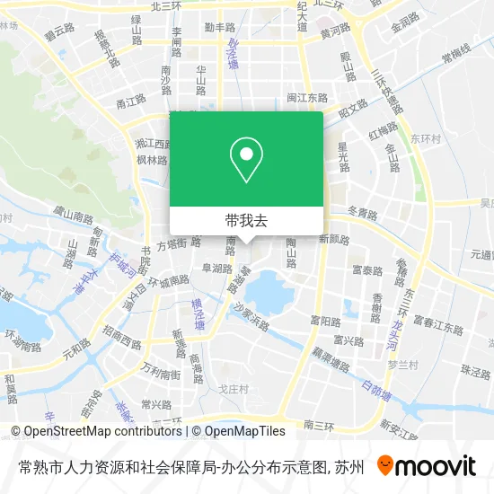 常熟市人力资源和社会保障局-办公分布示意图地图