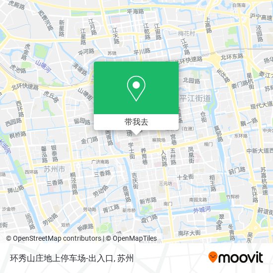 环秀山庄地上停车场-出入口地图