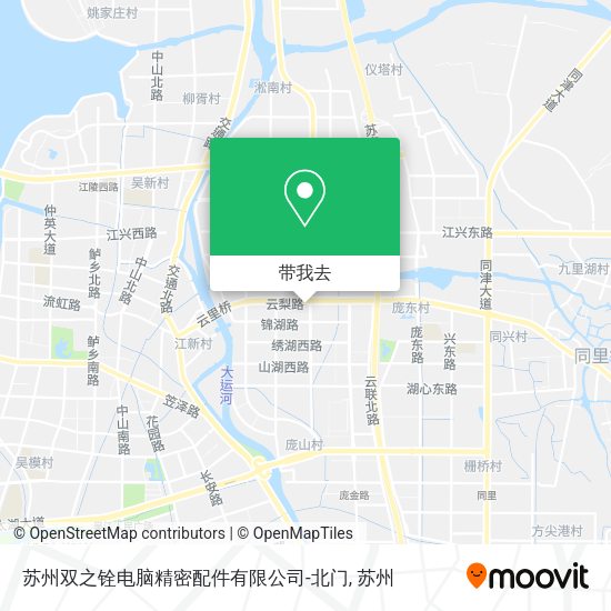 苏州双之铨电脑精密配件有限公司-北门地图