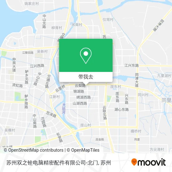 苏州双之铨电脑精密配件有限公司-北门地图
