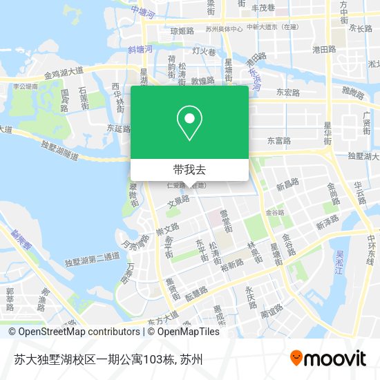 苏大独墅湖校区一期公寓103栋地图