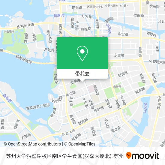 苏州大学独墅湖校区南区学生食堂(汉嘉大厦北)地图