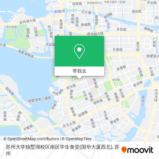 苏州大学独墅湖校区南区学生食堂(国华大厦西北)地图