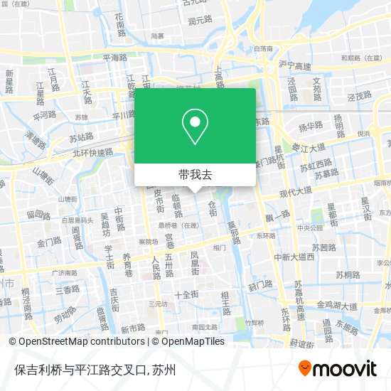 保吉利桥与平江路交叉口地图