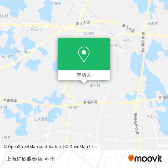 上海红欣眼镜店地图