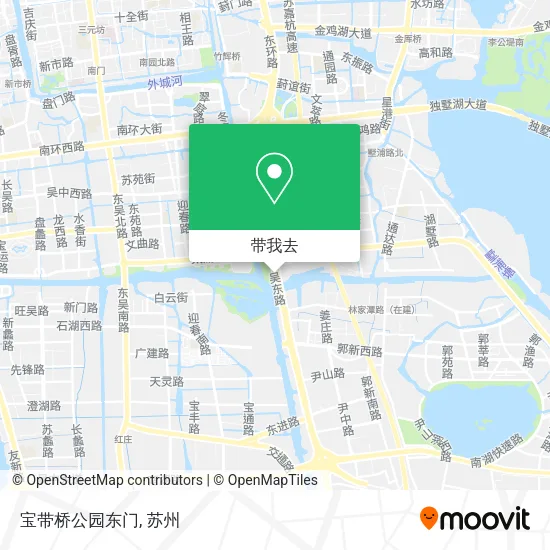 宝带桥公园东门地图