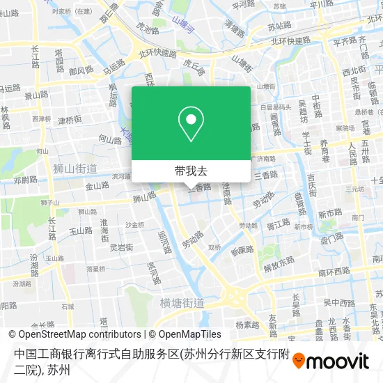 中国工商银行离行式自助服务区(苏州分行新区支行附二院)地图
