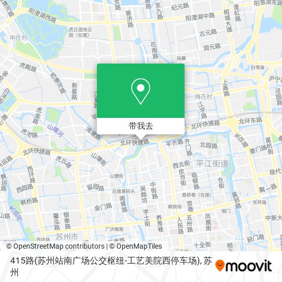 415路(苏州站南广场公交枢纽-工艺美院西停车场)地图