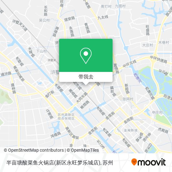 半亩塘酸菜鱼火锅店(新区永旺梦乐城店)地图