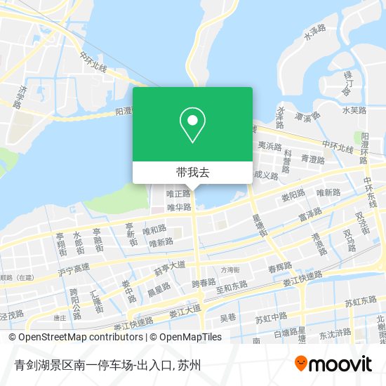 青剑湖景区南一停车场-出入口地图