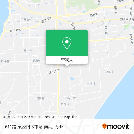 611路(横泾旧木市场-南浜)地图