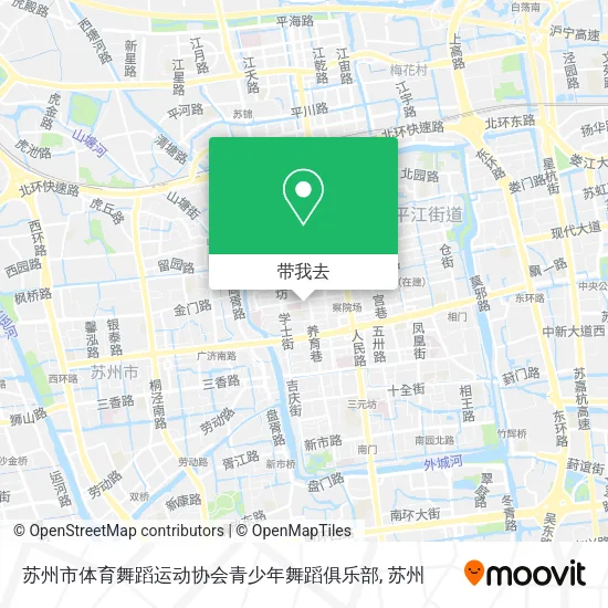 苏州市体育舞蹈运动协会青少年舞蹈俱乐部地图