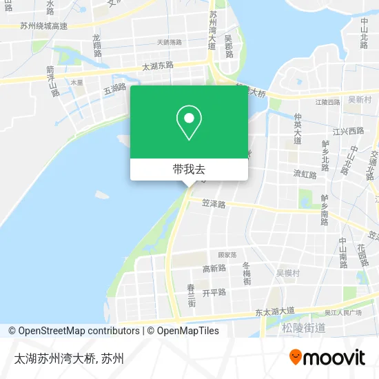 太湖苏州湾大桥地图