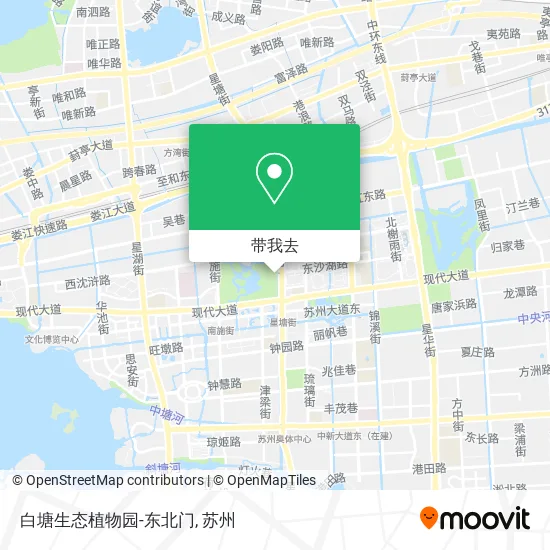 白塘生态植物园-东北门地图