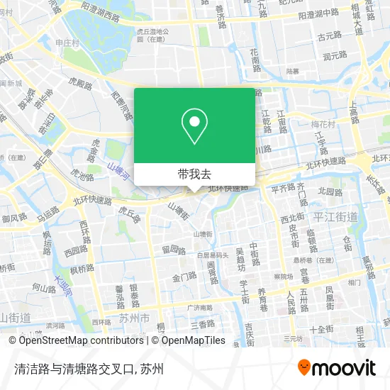 清洁路与清塘路交叉口地图