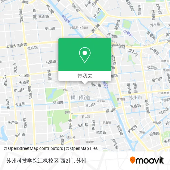 苏州科技学院江枫校区-西2门地图