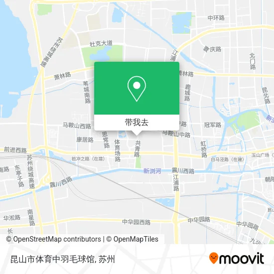 昆山市体育中羽毛球馆地图