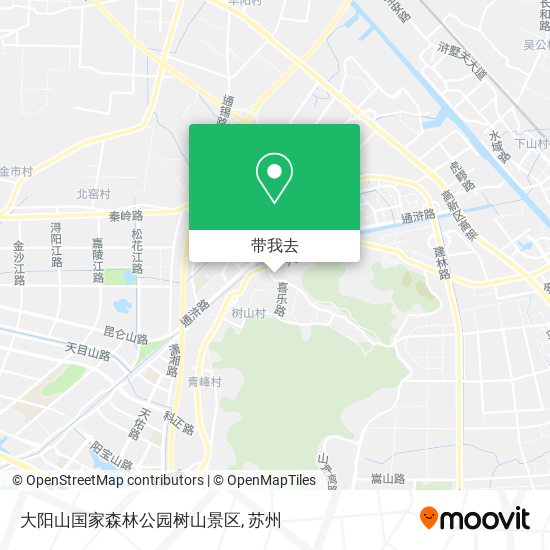大阳山国家森林公园树山景区地图