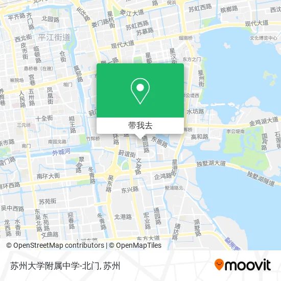 苏州大学附属中学-北门地图