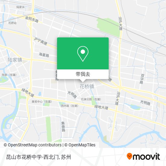 昆山市花桥中学-西北门地图