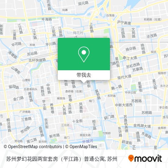 苏州梦幻花园两室套房（平江路）普通公寓地图