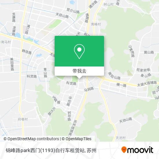 锦峰路park西门(1193)自行车租赁站地图
