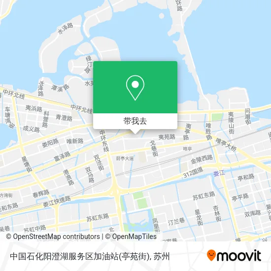 中国石化阳澄湖服务区加油站(亭苑街)地图