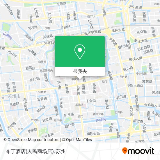 布丁酒店(人民商场店)地图