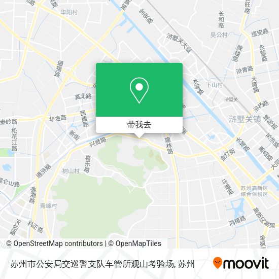 苏州市公安局交巡警支队车管所观山考验场地图