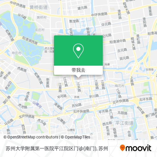 苏州大学附属第一医院平江院区门诊(南门)地图