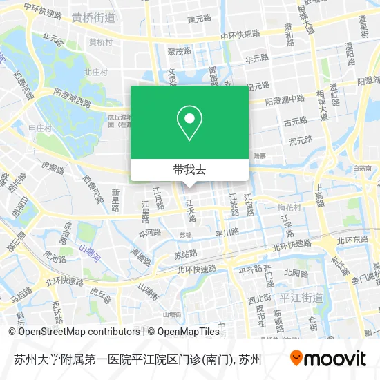 苏州大学附属第一医院平江院区门诊(南门)地图