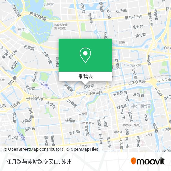 江月路与苏站路交叉口地图