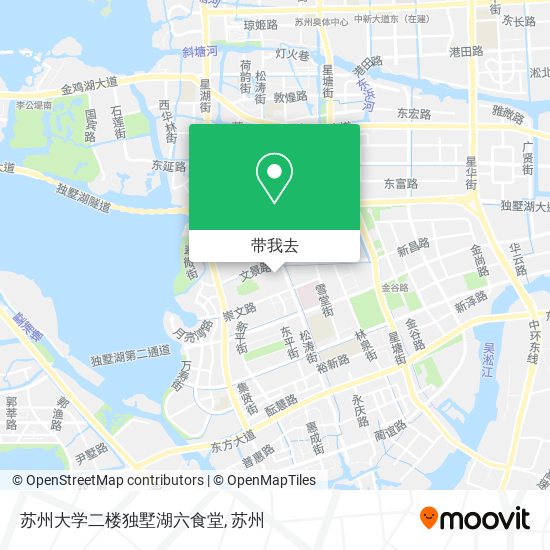苏州大学二楼独墅湖六食堂地图