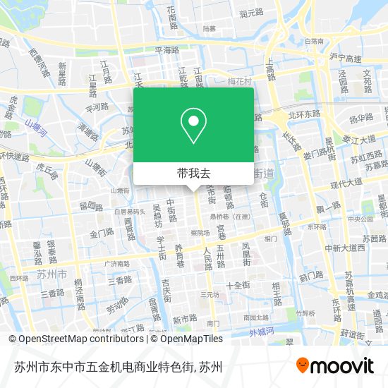 苏州市东中市五金机电商业特色街地图