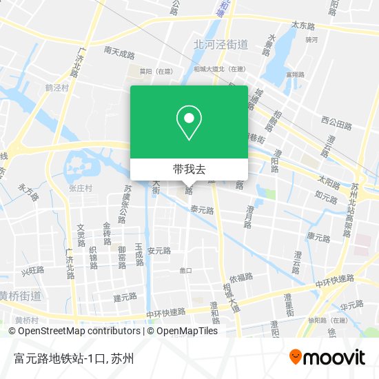 富元路地铁站-1口地图
