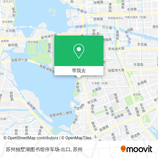苏州独墅湖图书馆停车场-出口地图
